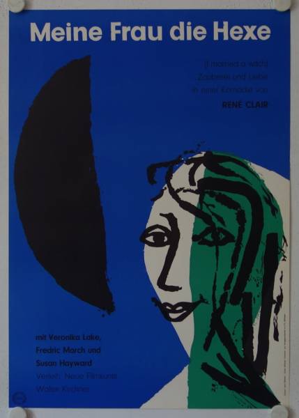 I married a Witch re-release german movie poster